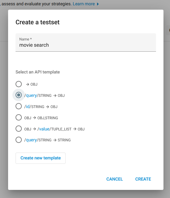 Create a testset